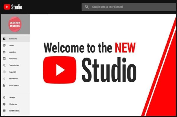 Studio. Youtube. com/dashboard